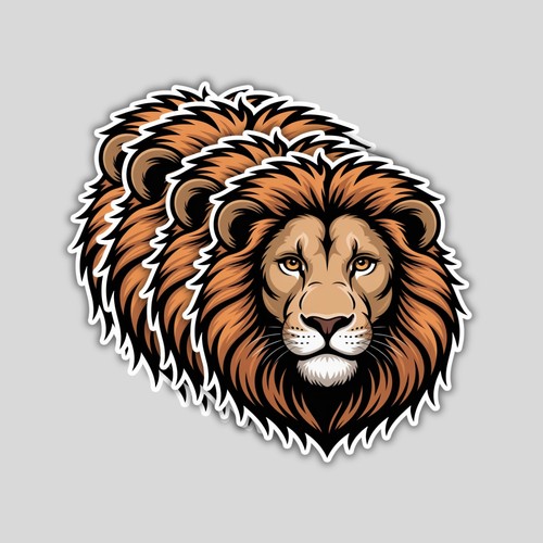 4pcs lion stickers king of - lion, –